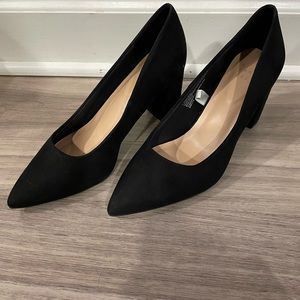 “a new day” Black thick heels